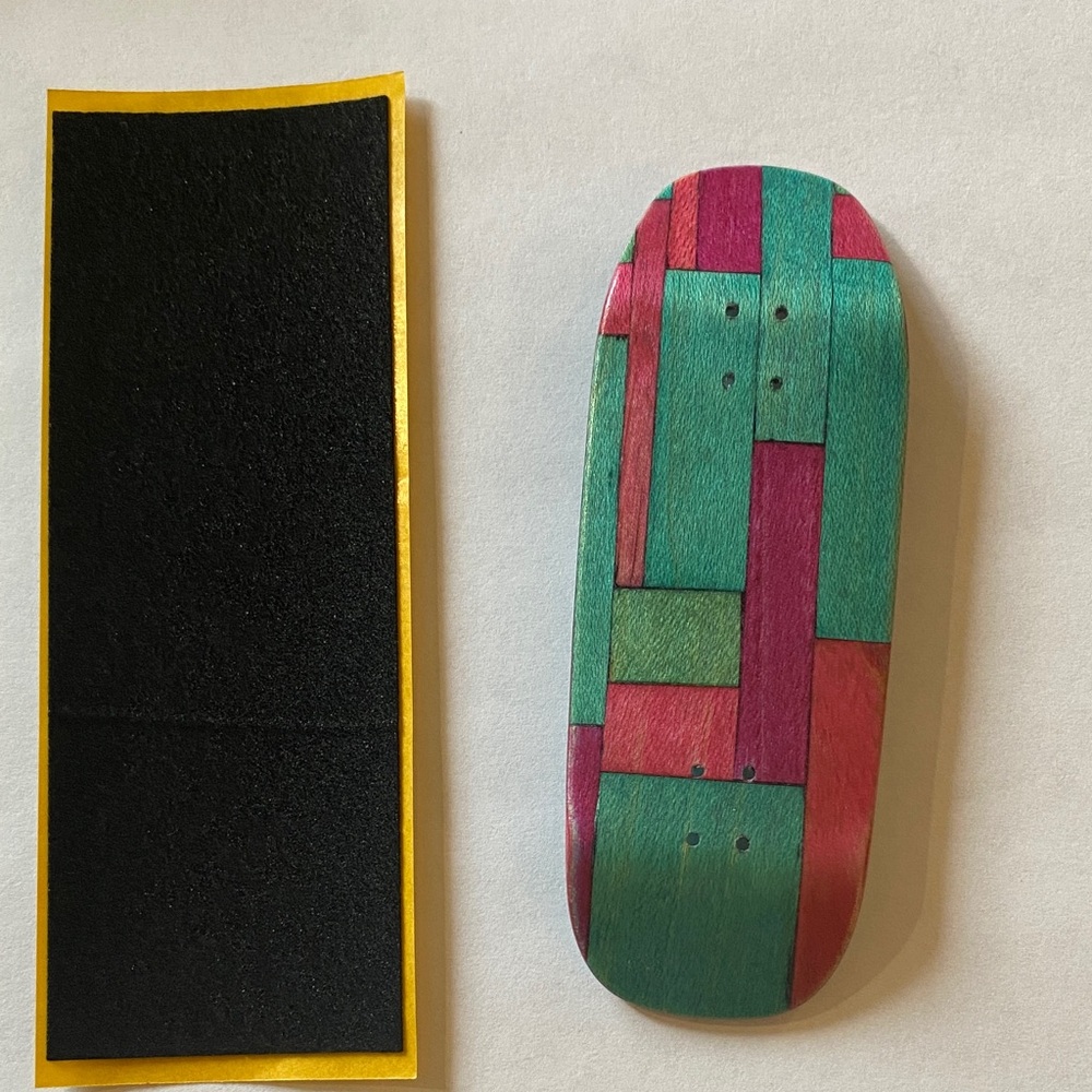 Colorful Wooden Fingerboard with Grip Tape